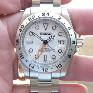 New Custom 39mm SeikoMod Automatic GMT Watch Explorer2 Homage